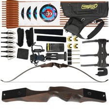 Arco ricurvo 60" tiro con l'arco in legno 25-60 libbre rimozione bambù nucleo arti caccia americana Competition Diritto price