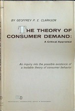THE THEORY OF CONSUMER DEMAND GEOFFREY - CLARKSON PRENTICE HALL PRESS 1963 Consumer Diritto price
