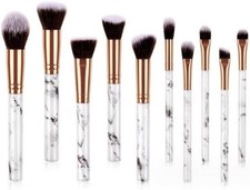 10 Pezzi Pennelli Trucco Marmo Ombretto Fard Viso Polvere Trucco Pennello UK Eyeshadow price