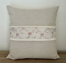 Copricuscino Peonia e Salvia Giardino Rosa e Timo Lino ~ Cuscino Country Cottage Giardino Cushion price
