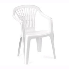 Sedia Da Giardino In Resina mod. Ischia con Braccioli Impilabile BIANCA Giardino Sedia price