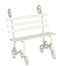 Casa Delle Bambole Bianco Doghe Giardino Bench Miniatura Esterni Parco Mobilio S Giardino Bench price