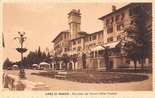 A039 Italia Lago di Garda Giardino del Grand Hotel panchina Fasano cartolina d'epoca Giardino Bench price
