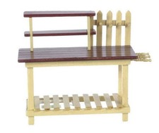 Bambole Casa Picket Recinzione Porta Stoviglie Bench Miniatura Giardino Serra Giardino Bench price
