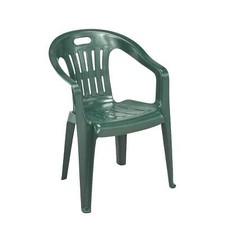 Poltrona Piona Esterno Sedia Giardino Impilabile con Braccioli Plastica Verde Giardino Poltrona price