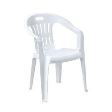 Poltrona Piona Esterno Sedia Giardino Impilabile con Braccioli Plastica Bianca Giardino Poltrona price