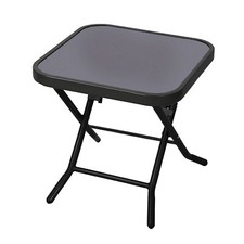 Tavolino Laterale Pieghevole Piano Vetro Piccolo Sgabello Laterale Bevande Caffè Giardino Arredo Casa Giardino Side Tavolo price