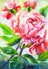 Rose rosse dipinto olio originale fiori arte da parete decorazione parete tela tavola misura A4 Canvas Painting price