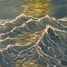 TELA OLIO TESTURIZZATA ONDA dipinto arte originale paesaggio impressionismo paesaggio marino Canvas Painting price