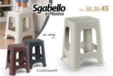 Sgabello impilabile bagno cucina doccia giardino casa plastica color as 45*38 cm Giardino Sgabello price