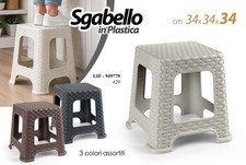 Sgabello basso impilabile bagno cucina doccia giardino casa plastica ass 34 cm Giardino Sgabello price
