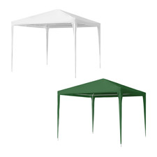 Gazebo da Giardino Quadrato 3x3 mt con Telaio in Acciaio Telo Polietilene Gazebo price