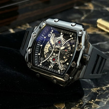 Orologio sportivo di lusso The Chronos Elite - stile urbano scuro - design canna Tonneau Wristwatches price