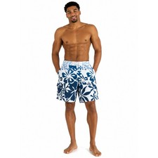 Costume da bagno uomo Merona blu bianco ibisco floreale tavola pantaloncino taglia M cargo Briefs Uomo price