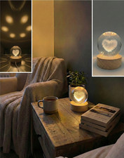 Sfera di cristallo 3D con Cuore - base in legno- decorazione luce romantica Letto Bebè price