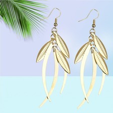 Orecchini donna foglia orecchini lega lucida orecchini oro moda Oro Orecchini price