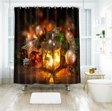 Tenda Doccia 3D Natale 78 Impermeabile Fibra Bagno Casa Finestra WC Shower / Bagno Tenda price