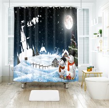 Tenda Doccia 3D Natale 68 Impermeabile Fibra Bagno Casa Finestra WC Shower / Bagno Tenda price