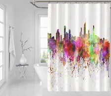 Tenda Doccia 3D Colorata City 45 Impermeabile Fibra Bagno Casa Finestre WC Shower / Bagno Tenda price