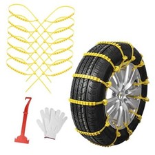 Catene da Neve Confezione 12 Catene Pneumatici per Auto Camion 12 Pezzi Plastica Gialla Tire Chains price