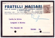 Cartolina Fratelli Massari Parti di Ricambio e Accessori per Auto Bologna KY598 Accessori per Ricambio Parti e price