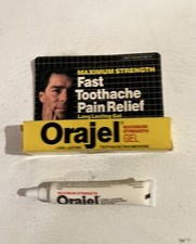 Tubo antidolorifico mal di denti Orajel 1986 vintage nuovo mai usato Medicina Prodotti price
