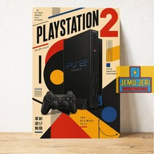 Playstation 2 Console Videogioco Vintage Metallo Poster Insegna 8*12"in Bauhaus PlayStation Game Console price