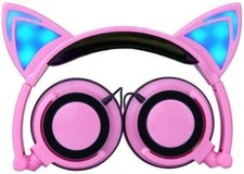 Cuffie Gaming Glowing Cat Ear Cuffie Bambini Gaming Over Ear Cuffie Stereo Jack Over-Ear Cuffie price