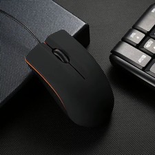 Mouse ottico USB cablato per PC laptop 1200 DPI antiscivolo texture opaca mouse nero Wired Mouse price