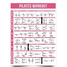 Poster allenamento Pilates tabella allenamento fitness poster esercizi STAMPA LAMINATA Attrezzatura pilates price