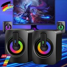 Altoparlante RGB stereo compatto per computer PC laptop desktop casse USB AUX DE Computer Altoparlanti price