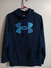 Felpa con cappuccio Under Armor blu scuro con logo blu bambino taglia LG large Felpa Bebè price