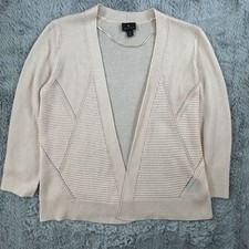 Cardigan maglione Worthington donna S aperto davanti bambino rosa leggero Felpa Bebè price