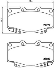 Set pastiglie freno, freno a disco BREMBO P83069 (1 set - 4 pezzi) Accessori per Tablet price