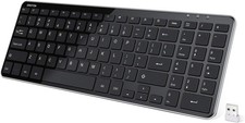 Tastiera Wireless 2.4G Acciaio Inox Ultra Sottile Full Size Tastiera con Nupad Wireless Keyboard price
