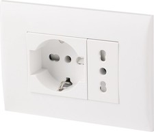 Electraline 22110 Blocco presa da incasso/Set Placca Premontata 2 posti (1 Presa Set da incasso price