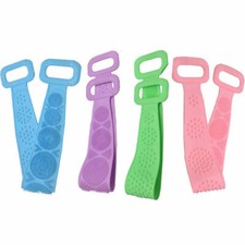 Spazzola in silicone pulizia corpo double face schiena scrubber bagno doccia spa cintura UK Hygiene e Pulizia price