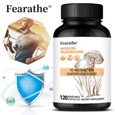 10x Integratore Complesso di Funghi - Criniera di Leoni, Reishi, Shiitake, Capsula Immunitaria Organic Prodotti price