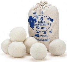 Pratiche Palline Asciugabiancheria Lana - 2,5 Pollici - Ammorbidente Tessuto Naturale Confezione da 6 Fabric Softener price