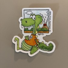 Dinosaur Dude (questo è un adesivo) lavabile in lavastoviglie Dishwasher Sticker price