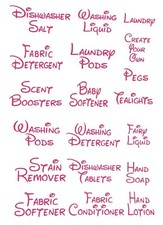 Decalcomanie per bucato - decalcomanie adesive in vinile - ideali per barattoli/scatole/contenitori ecc Dishwasher Sticker price