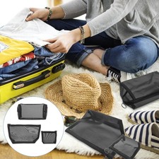 3 pezzi sacchetti cosmetici a rete nera resistenti sacchetti da viaggio con cerniera Borsa Makeup price