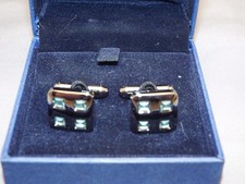 Gemelli Swarovski vintage scacchiera blu Cufflinks price