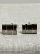 Kenneth Roberts bracciale rettangolare lucido spazzolato tono argento retro proiettile Cufflinks price