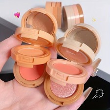 Palette Trucco 3 in 1 Blush Opaco e Perlescente Evidenziatore Contorno Glitter Highlighter price
