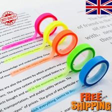 5 Rotoli Schede Indice Trasparenti Adesivo Evidenziatore Nastro Annotazione Highlighter price
