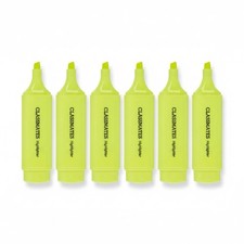 6x Pennarelli Evidenziatori Giallo Fluorescente Qualità Scuola Ufficio Cancelleria Highlighter price