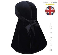 Bandana Durag in velluto di lusso sportiva Du-Rag sciarpa copricapo NERO Bandana outdoor price