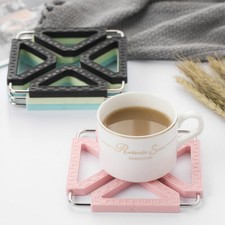 TAPPETINO QUADRATO IN SILICONE RESISTENTE AL CALORE tappetino padella supporto pentola antiscivolo pad friggere Trivet price