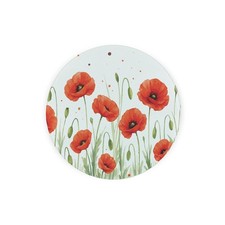 Summer Poppies Round Trivet - Piccolo copripiano di lavoro circolare in vetro testurizzato Trivet price